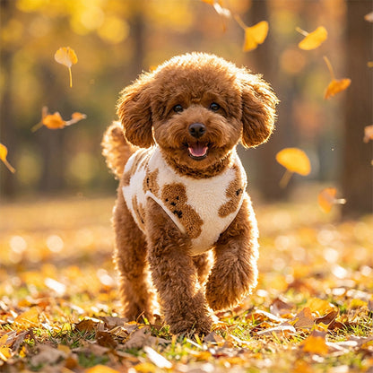 🥳2026 NYHET🥳💥ÖVER 50K SÅLDA! 🐶 Söt husdjursväst med plyschfoder, mjuk och varm för katter och hundar på kalla dagar. Bekväm att ta på och av, håller ditt husdjur varmt under promenader utomhus. 🧣✨