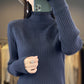 Stickad tröja med turtleneck