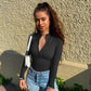 Zip Body Suit Set