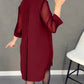 👗2024 New Straight Medium Ärm Klänning