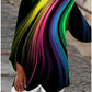 💥Two pieces free shipping✨[40-90 kg] Long-sleeved shirt with round neck and geometric print