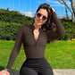 Zip Body Suit Set