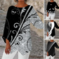 💥Two pieces free shipping✨[40-90 kg] Long-sleeved shirt with round neck and geometric print