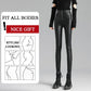 Nice Gift! 3-button Quilted Matte Leather Leggings for Women