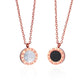 🎁Trevlig present! Halsband med minimalistiska romerska siffror i 18K roséguld