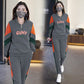 🔥 [Present till kvinnor] 2-bitars långärmad joggingoverall för kvinnor - Sweatshirts med halv dragkedja och joggingbyxor (43%rabatt)