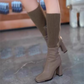 ✨🎅 Julförsäljning🔥Fashion Stretch Stickad Hög Chunky Heel Stövlar för Dam
